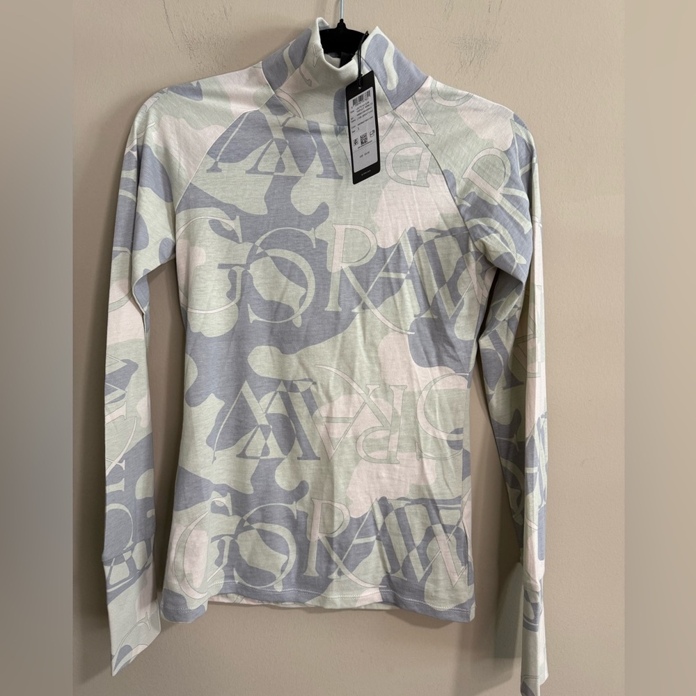 G-Star Raw Graphic Long Sleeve Shirt in Gray and Cream